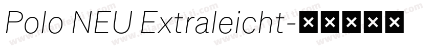 Polo NEU Extraleicht字体转换